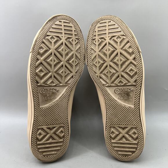 Converse Chuck Taylor All Star Leather Shoes Women Size 7 Nude Pink High Sneaker - Picture 7 of 8